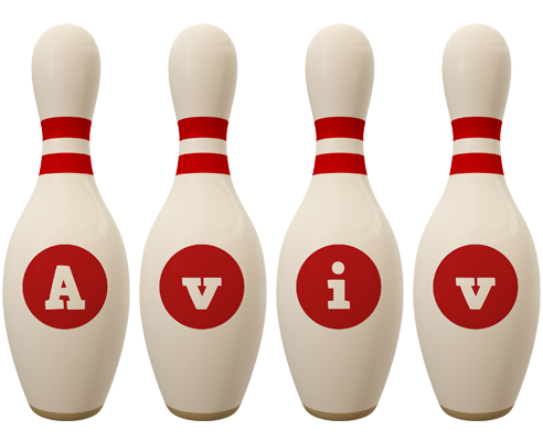 Aviv bowling-pin logo