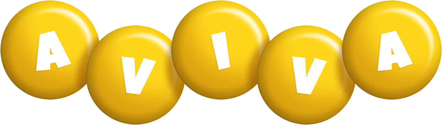Aviva candy-yellow logo