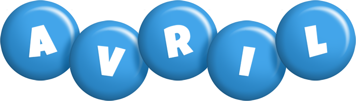 Avril candy-blue logo