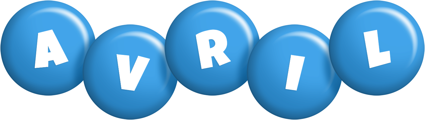 Avril candy-blue logo