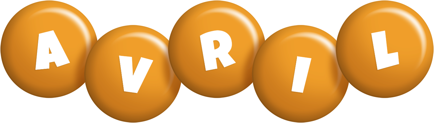 Avril candy-orange logo