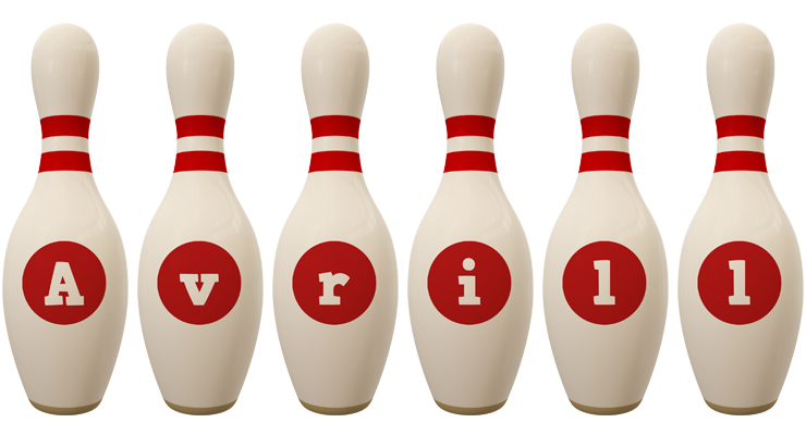 Avrill bowling-pin logo