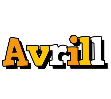 Avrill cartoon logo