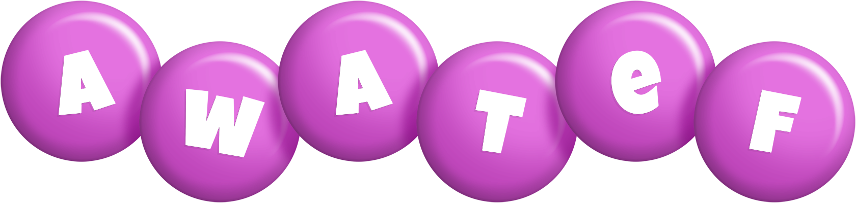 Awatef candy-purple logo