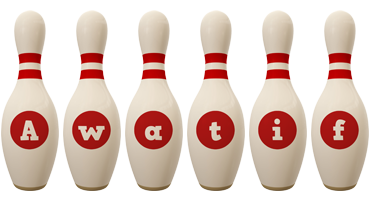 Awatif bowling-pin logo