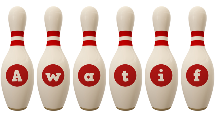 Awatif bowling-pin logo
