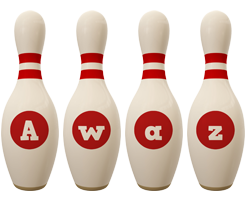 Awaz bowling-pin logo