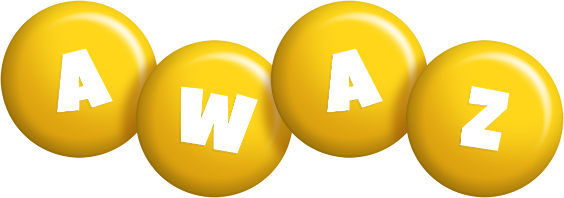 Awaz candy-yellow logo