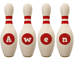 Awen bowling-pin logo