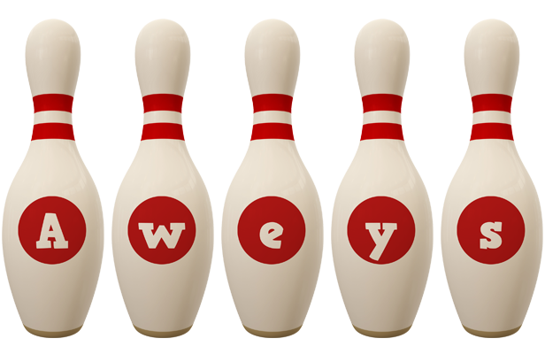Aweys bowling-pin logo