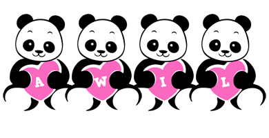 Awil love-panda logo
