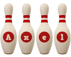 Axel bowling-pin logo