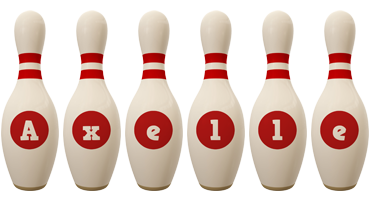 Axelle bowling-pin logo