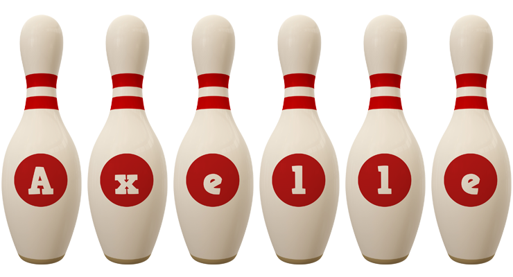 Axelle bowling-pin logo