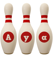 Aya bowling-pin logo