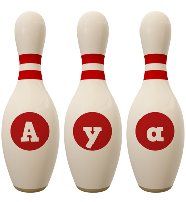 Aya bowling-pin logo