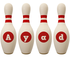 Ayad bowling-pin logo