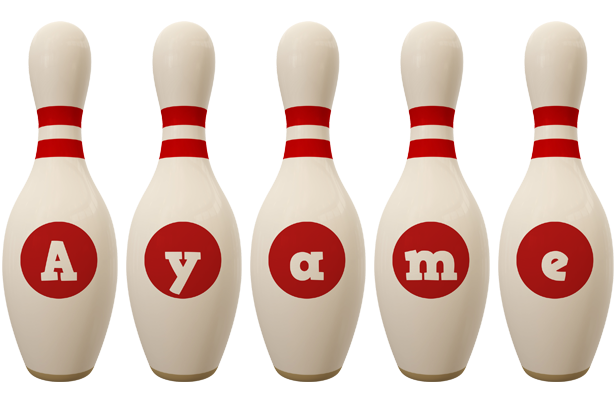 Ayame bowling-pin logo