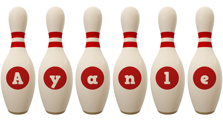 Ayanle bowling-pin logo