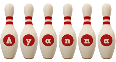 Ayanna bowling-pin logo