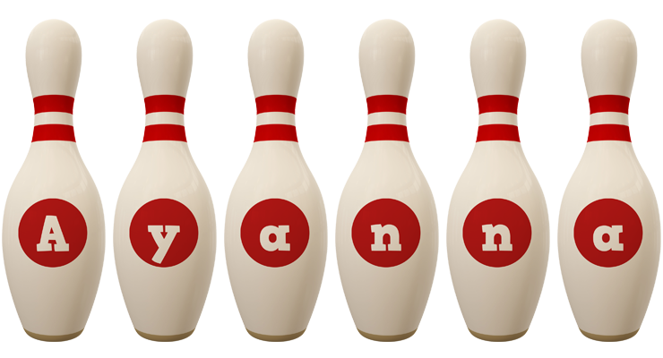 Ayanna bowling-pin logo