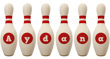 Aydana bowling-pin logo