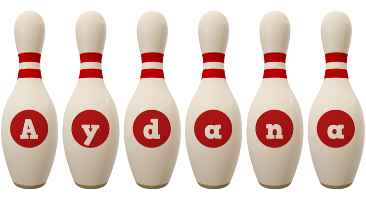 Aydana bowling-pin logo