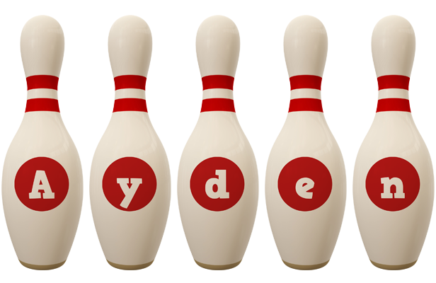 Ayden bowling-pin logo