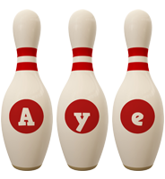 Aye bowling-pin logo