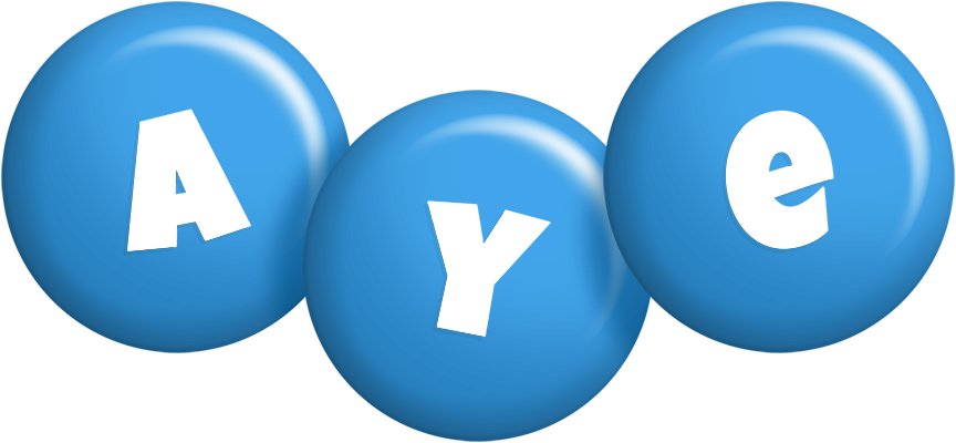 Aye candy-blue logo