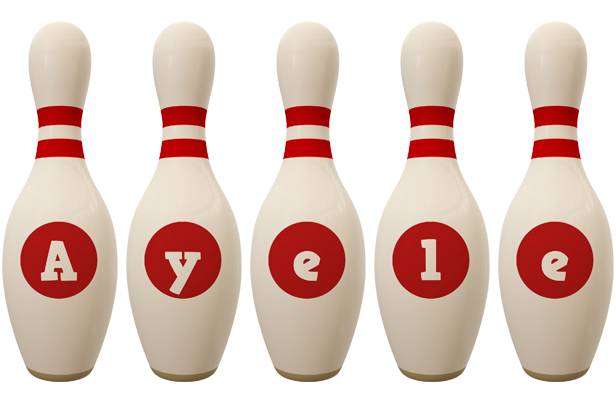 Ayele bowling-pin logo