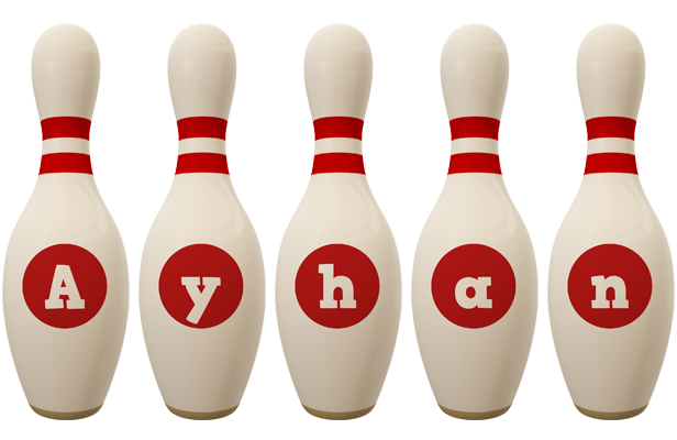 Ayhan bowling-pin logo