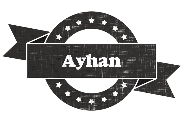 Ayhan grunge logo