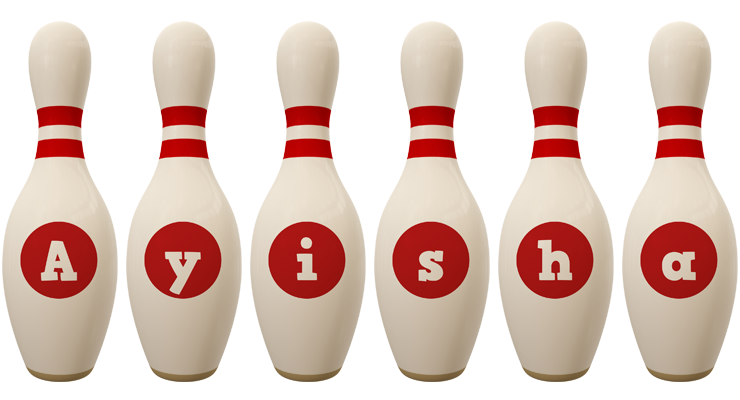 Ayisha bowling-pin logo
