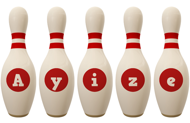Ayize bowling-pin logo