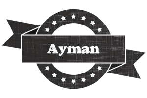 Ayman grunge logo