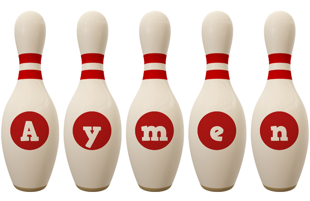 Aymen bowling-pin logo