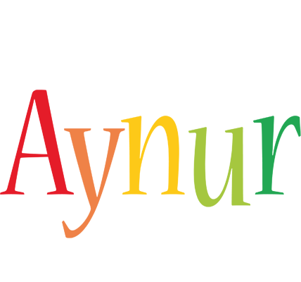 Aynur birthday logo