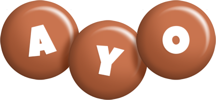 Ayo candy-brown logo