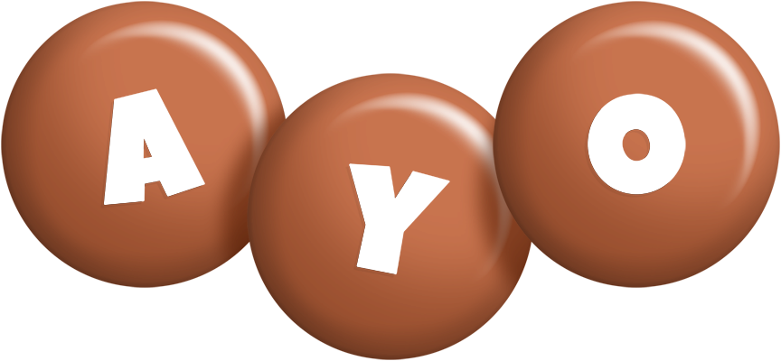 Ayo candy-brown logo