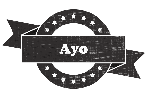 Ayo grunge logo