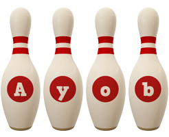 Ayob bowling-pin logo