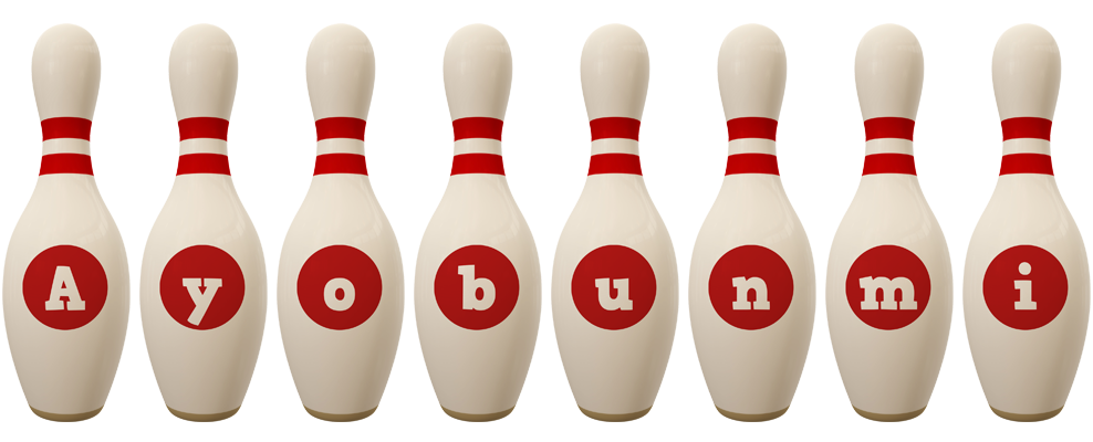 Ayobunmi bowling-pin logo