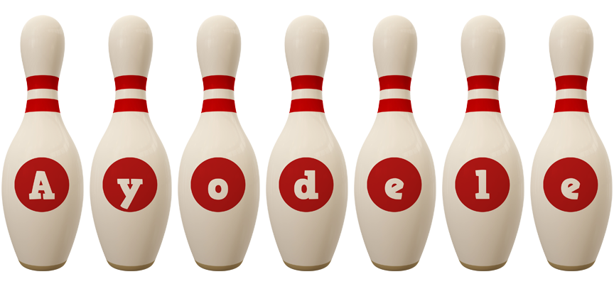 Ayodele bowling-pin logo