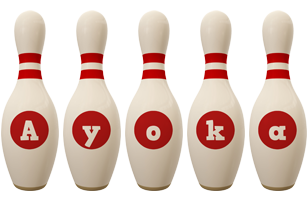 Ayoka bowling-pin logo