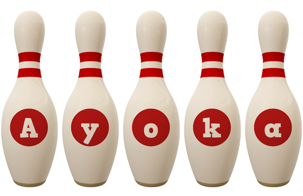 Ayoka bowling-pin logo