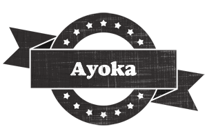 Ayoka grunge logo