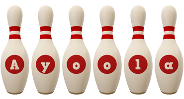 Ayoola bowling-pin logo