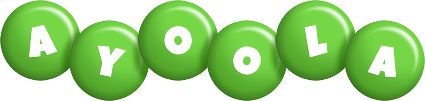 Ayoola candy-green logo