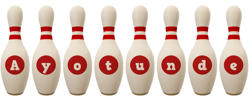 Ayotunde bowling-pin logo